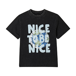 Футболка Black Nice to be nice от бренда Stella McCartney kids Черный