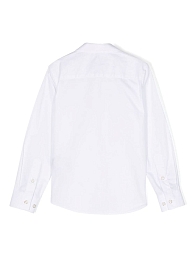 Рубашка белого цвета с надписью на груди от бренда JOHN RICHMOND