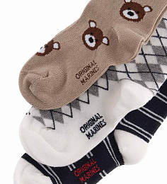 Носки 3 пары с принтом для мальчиков от бренда Original Marines