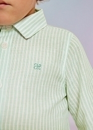 Рубашка зеленого цвета в полоску от бренда Abel and Lula