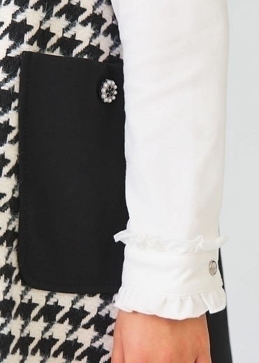 Платье-пинафор с принтом гусинная лапка от бренда Abel and Lula