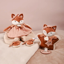Лиса персиковая комфортер от бренда Doudou et Compagnie