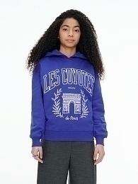 Худи фиолетового цвета с логотипом от бренда Les coyotes de Paris
