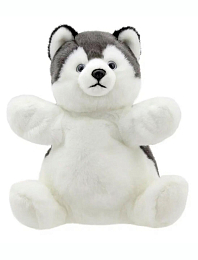 Игрушка на руку Собачка Хаски, 30 см от бренда The Puppet Company