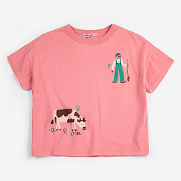 Футболка Farm Adventure от бренда Bobo Choses Розовый