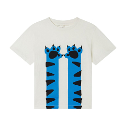 Футболка Cat's Paws от бренда Stella McCartney kids Молочный