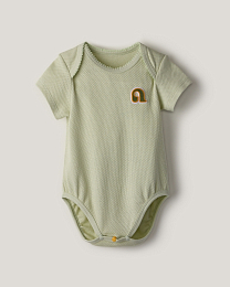 Набор боди из фактурной ткани с коротким рукавом от бренда Anna Leon