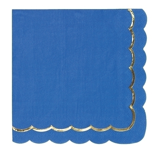 Салфетки Морской синий с золотом 16 шт от бренда Tim & Puce Factory