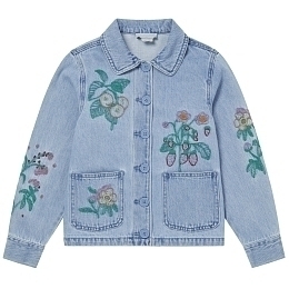Джинсовая куртка Flower Embroidered от бренда Stella McCartney kids