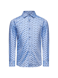 Рубашка голубая с принтом от бренда Trussardi