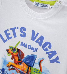 Футболка Let's vacay от бренда Original Marines Белый