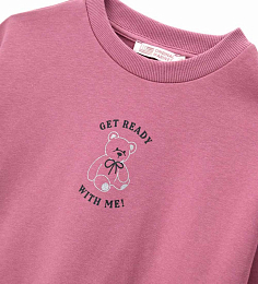 Свитшот розовый с мишкой от бренда Original Marines