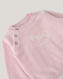 Джемпер и джоггеры розового цвета с принтом лошадки от бренда Anna Leon