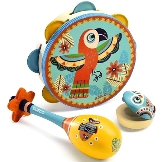 Набор музыкальных инструментов (маракас, кастаньет от бренда Djeco