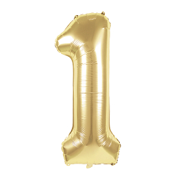 Воздушный шар Цифра 1 Gold 36 см от бренда Tim & Puce Factory