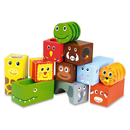 Кубики со звуками Саванна от бренда Vilac