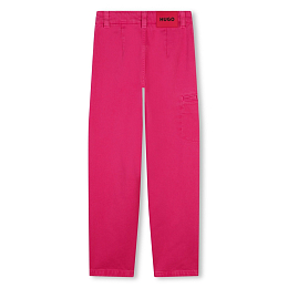 Брюки цвета фуксия Logo от бренда HUGO