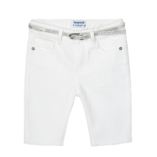 Шорты джинсовые белого цвета от бренда Mayoral