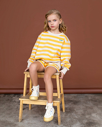 Свитшот Orange Stripes от бренда Tinycottons