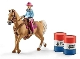 Женщина-ковбой с лошадью и аксессуарами от бренда SCHLEICH