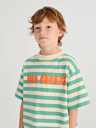 Футболка BC Modern striped от бренда Bobo Choses Молочный Зеленый