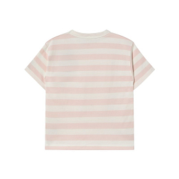 Футболка STRIPES PINK от бренда Tinycottons Розовый Белый