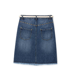 Юбка джинсовая с золотистыми заклепками от бренда Original Marines