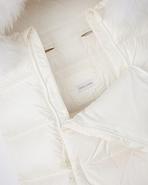 Конверт White с опушкой из натурального меха от бренда Anna Leon