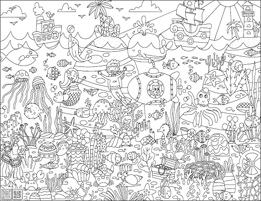 Раскраска "Волшебный мир под водой" от бренда ID Wall
