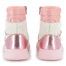 Сапоги с мехом и шнурками от бренда Billieblush