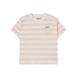 Футболка STRIPES PINK от бренда Tinycottons Розовый Белый