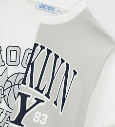 Футболка New York от бренда Original Marines Молочный