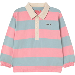 Поло STRIPES Pink-Blue от бренда Tinycottons