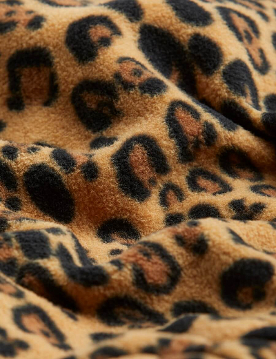 Комбинезон LEOPARD FLEECE BEIGE от бренда Mini Rodini