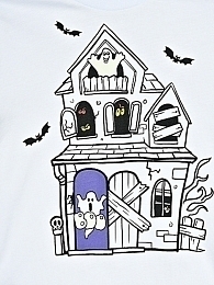 Футболка The Haunted House от бренда Stella McCartney kids Белый