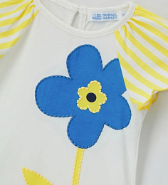 Футболка с цветком от бренда Original Marines Белый