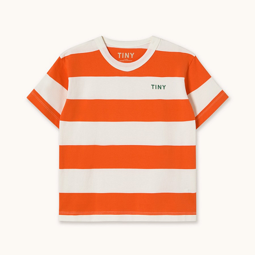 Футболка Orange stripes от бренда Tinycottons Оранжевый