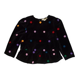 Блузка бархатная Color Dots от бренда Stella McCartney kids