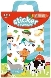 Многоразовые наклейки "Ферма" от бренда Apli Kids