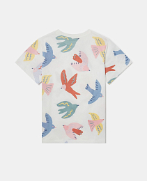 Футболка Dove Print от бренда Stella McCartney kids Молочный