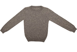 Джемпер серого цвета из шерсти от бренда Wool&cotton