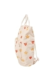 Сумка-рюкзак с сердечками и звездами от бренда Tinycottons
