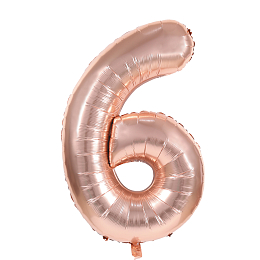 Воздушный шар Цифра 6 Rose Gold от бренда Tim & Puce Factory