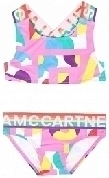 Купальник с разноцветными буквами от бренда Stella McCartney kids
