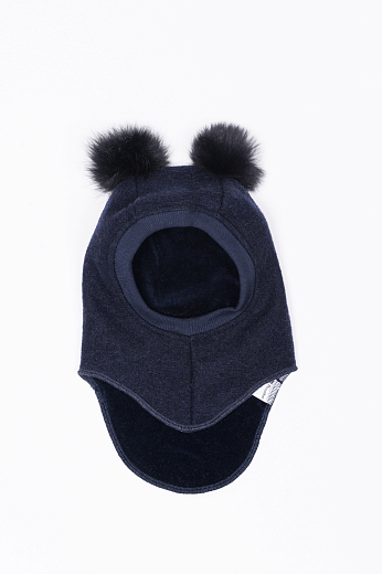 Шапка-шлем Double fur Navy от бренда Peppihat