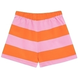 Шорты в полоску розово-оранжевые от бренда Tinycottons