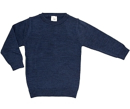 Свитер джинсового цвета из шерсти от бренда Wool&cotton