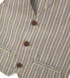 Жилет голубая и бежевая полоска Caribou от бренда Original Marines