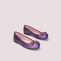 Балетки фиолетовые с цветком от бренда PRETTY BALLERINAS