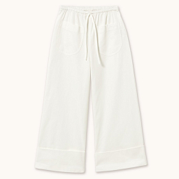 Штаны с подворотом белого цвета от бренда Tinycottons